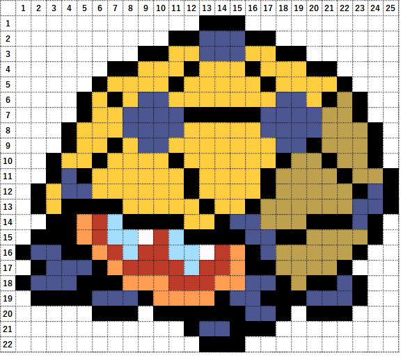 ポケモン レドームシの作り方 アイロンビーズ簡単図案 なやここブログ