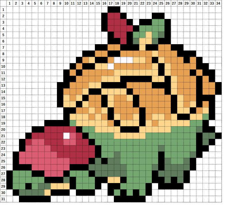 ポケモン タルップルの作り方 アイロンビーズ簡単図案 なやここブログ