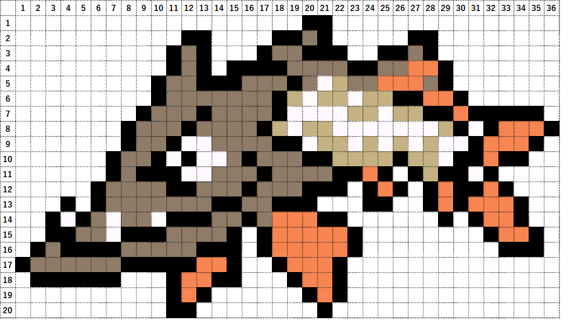 ポケモン カマスジョーの作り方 アイロンビーズ簡単図案 なやここブログ