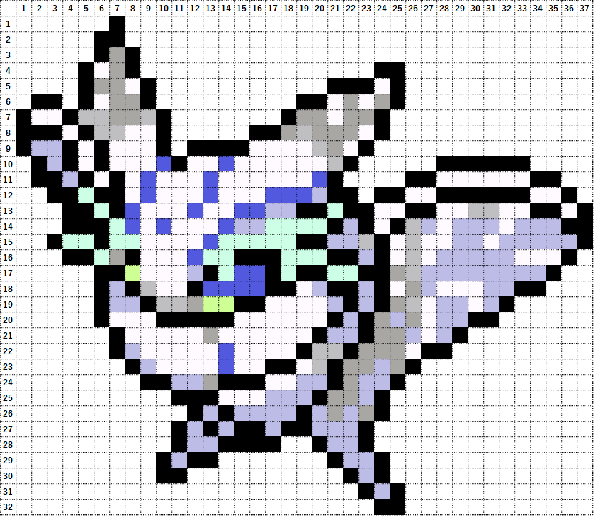 ポケモン モスノウの作り方 アイロンビーズ簡単図案 なやここブログ ポケモン モスノウの作り方 アイロンビーズ簡単図案 なやここブログ