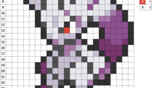 ポケモン メガミュウツーyの作り方 アイロンビーズ簡単図案 なやここブログ