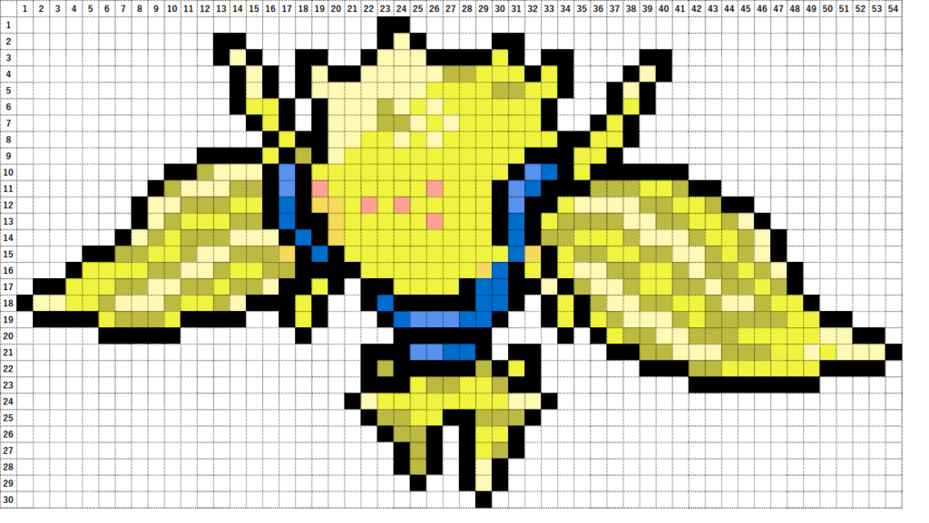 ポケモン レジエレキの作り方 アイロンビーズ簡単図案 なやここブログ